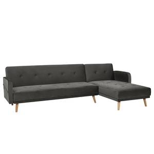 Ecksofa Daru III Samt - Grau