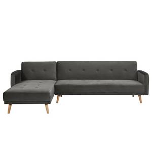 Ecksofa Daru III Samt - Grau