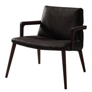 Fauteuil Sonka III echt leer - Donkerbruin