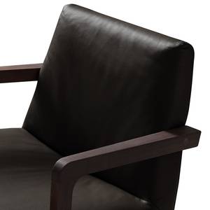 Fauteuil Sonka III echt leer - Donkerbruin