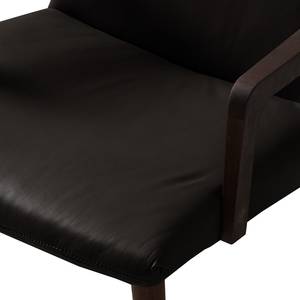 Fauteuil Sonka III echt leer - Donkerbruin