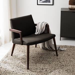 Fauteuil Sonka III echt leer - Donkerbruin