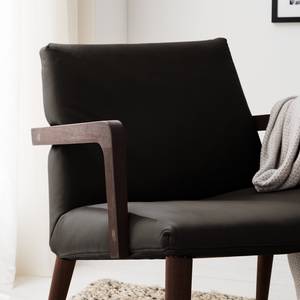 Fauteuil Sonka III echt leer - Donkerbruin