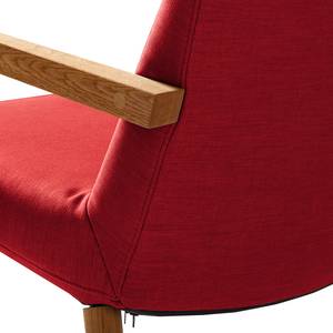 Fauteuil Sonka II vlakweefsel - Rood - Met armleuningen