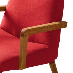 Fauteuil Sonka II vlakweefsel - Rood - Met armleuningen