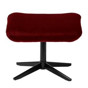 Relaxfauteuil Salla fluweel - incl. hocker - Velours Lore: Bordeaux