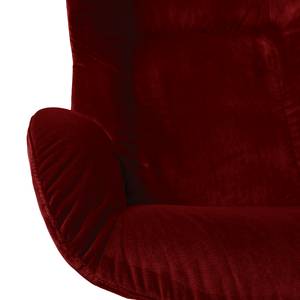 Relaxfauteuil Salla fluweel - incl. hocker - Velours Lore: Bordeaux