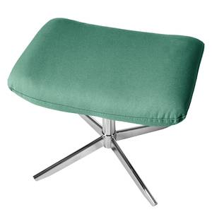 Relaxfauteuil Salla katoen - incl. hocker - Katoen Runa: Turquoise