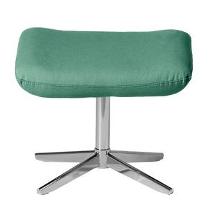 Fauteuil relax Salla Étoffe de coton - avec repose-pieds - Coton Runa: Turquoise