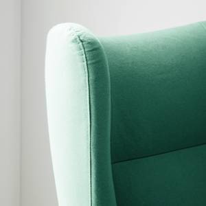 Fauteuil relax Salla Étoffe de coton - avec repose-pieds - Coton Runa: Turquoise