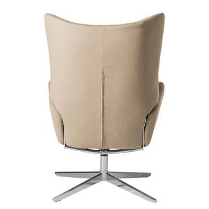 Fauteuil relax Salla Étoffe de coton - avec repose-pieds - Coton Runa: Beige