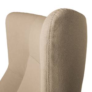 Fauteuil relax Salla Étoffe de coton - avec repose-pieds - Coton Runa: Beige