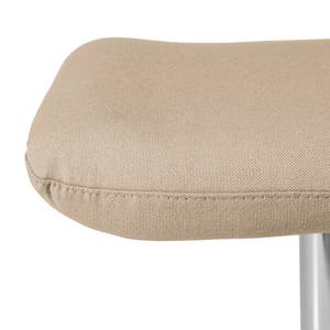 Fauteuil relax Salla Étoffe de coton - avec repose-pieds - Coton Runa: Beige