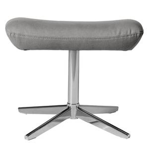 Fauteuil relax Salla Étoffe de coton - avec repose-pieds - Coton Runa: Gris