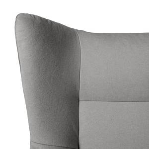 Fauteuil relax Salla Étoffe de coton - avec repose-pieds - Coton Runa: Gris