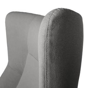 Fauteuil relax Salla Étoffe de coton - avec repose-pieds - Coton Runa: Gris