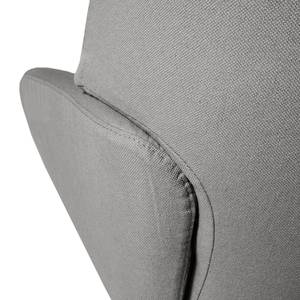 Fauteuil relax Salla Étoffe de coton - avec repose-pieds - Coton Runa: Gris