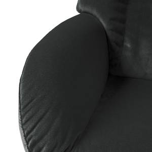 Relaxfauteuil Salla fluweel - incl. hocker - Velours Lore: Grijs