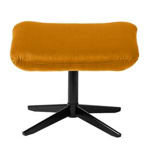 Relaxfauteuil Salla fluweel - incl. hocker - Velours Lore: Saffraan