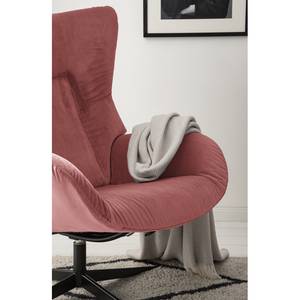 Relaxfauteuil Salla fluweel - incl. hocker - Velours Lore: Mauve