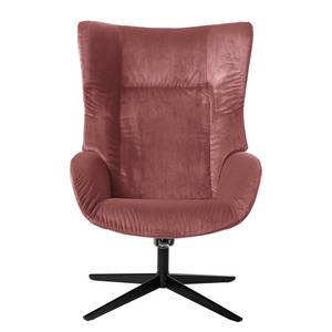 Relaxfauteuil Salla fluweel - incl. hocker - Velours Lore: Mauve