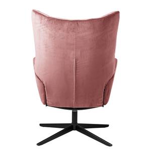 Relaxfauteuil Salla fluweel - incl. hocker - Velours Lore: Mauve