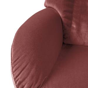 Relaxfauteuil Salla fluweel - incl. hocker - Velours Lore: Mauve