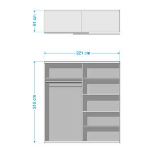 Armoire à portes coulissantes Scotter Largeur : 221 cm