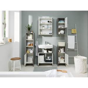 Meuble sous lavabo Eva Imitation gris Sangallo