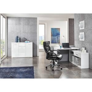 Fauteuil de bureau Blackford XXL Imitation cuir / Métal - Gris / Chrome