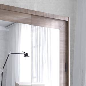Armoire à portes coulissantes Sanday Imitation chêne de Sonoma - Largeur : 180 cm - Avec portes miroir