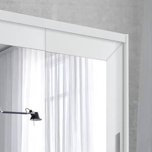 Schwebetürenschrank Sanday Weiß - Breite: 180 cm - Mit Spiegeltür/-en