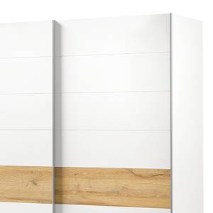 Armoire à portes coulissantes Rockton Blanc / Imitation chêne Grandson - Largeur : 270 cm
