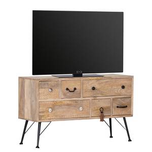 Tv-meubel Latta II massief mangohout/metaal - mangohout/zwart