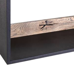 Étagère murale Bayamon (lot de 2) Chêne et acacia massif - Acacia noir / Chêne