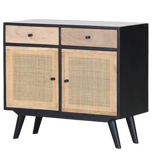 Commode Lexham I Manguier massif / Rotin - Manguier / Manguier noir