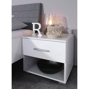 Comodino Halle Bianco - Materiale a base lignea - 47 x 43 x 42 cm