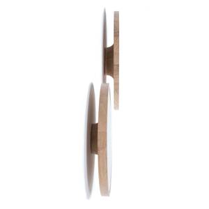 Miroirs Look (lot de 3) Beige - Marron - Bois massif - Profondeur : 4.5 cm