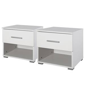 Tables de chevet Halle (lot de 2 ) Blanc - Bois manufacturé - 47 x 43 x 42 cm