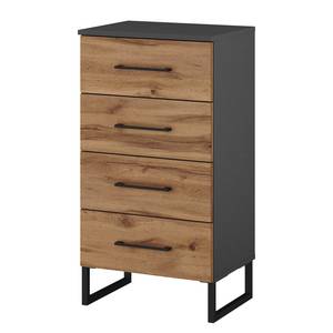 Commode Butte I Gris - Bois manufacturé - 47 x 92 x 44 cm