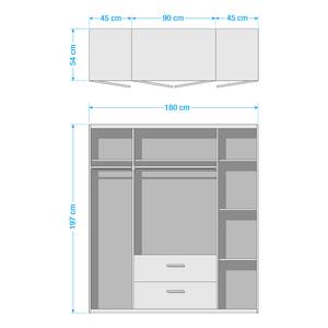 Drehtürenschrank Butte Breite: 180 cm