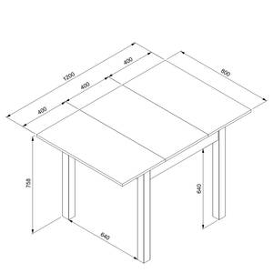 Esstisch Cookson (ausziehbar) - Matt Weiß - 80 x 80 cm