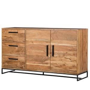 Dressoir Woodson II massief acaciahout/metaal - Acaciahouten Lichtbruin