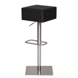 Tabouret de bar Bitely Imitation cuir / Acier inoxydable - Noir