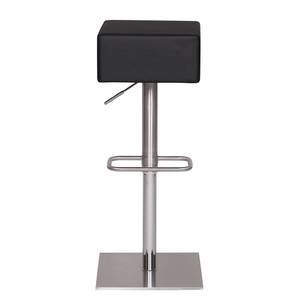 Tabouret de bar Bitely Imitation cuir / Acier inoxydable - Noir