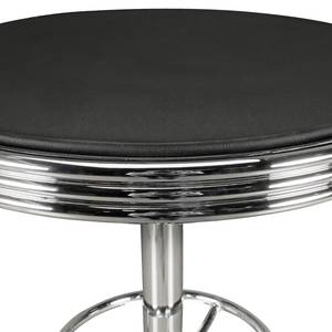 Table haute bistro Eckero Imitation cuir / Aluminium - Noir / Chrome