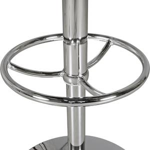 Table haute bistro Eckero Imitation cuir / Aluminium - Noir / Chrome