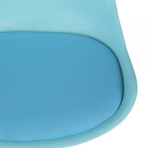 Chaise pivotante Kahoka Imitation cuir / Métal - Chrome - Turquoise