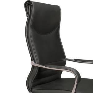 Fauteuil de bureau Caracol Imitation cuir / Aluminium - Noir