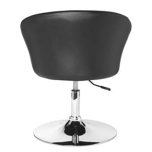Chaise pivotante Vestal rotatif - Imitation cuir / Métal - Chrome - Noir
